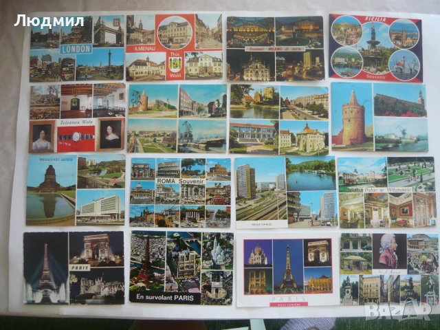 стари пощенски картички с изгледи от много страни, снимка 13 - Колекции - 50517527