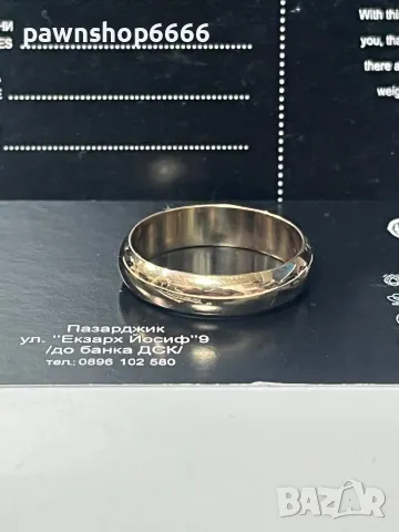 Златна халка 14 карата, снимка 4 - Пръстени - 48473834