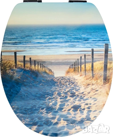 Тоалетна Седалка с Капак Cornat Sea Breeze MDF, Универсална WC с Плавно Затваряне и Бърз Монтаж!, снимка 2 - Други стоки за дома - 53697164