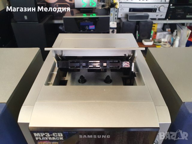 Аудиосистема Samsung MM-ZJ8 с две тонколони. Има радио с RDS, диск (mp3), касета и aux. С дистанцион, снимка 3 - Аудиосистеми - 41667150