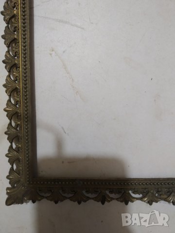 стара метална рамка за снимка,огледало, снимка 2 - Други ценни предмети - 39618663