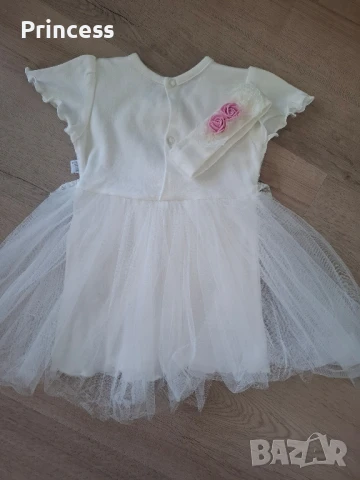 Детска дантелена рокля 80см., снимка 2 - Бебешки рокли - 51430411