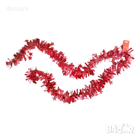6187 Коледен гирлянд със звездички, декоративна украса за елха, 200 см, снимка 3 - Декорация за дома - 51891121
