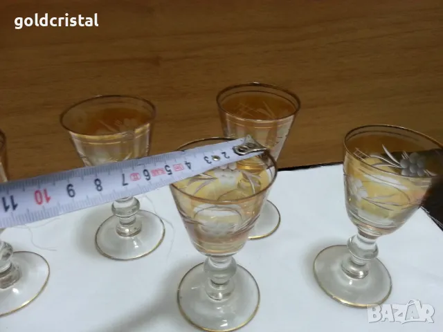 ретро стъклени чашки , снимка 4 - Антикварни и старинни предмети - 48956844
