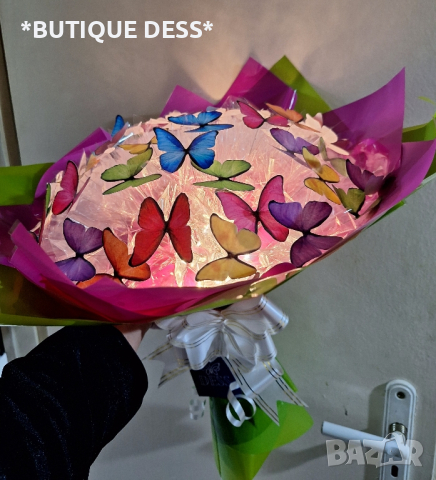 Луксозни,ръчно изработени,светещи букети "DESS"🦋✨️‼️БЕЗПЛАТНА ДОСТАВКА при поръчка на 2 букета‼️🎁, снимка 8 - Подаръци за юбилей - 44792456