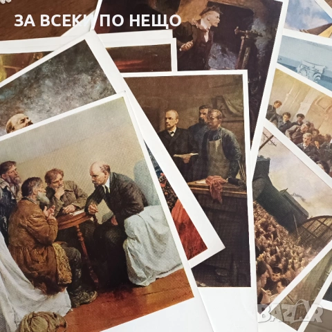ЛЕНИН - КАРТИНИ НА СЪВЕТСКИ ХУДОЖНИЦИ АЛБУМ - СССР 1969, снимка 3 - Нумизматика и бонистика - 53620782