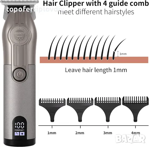 Тример/машинка за брада,коса и оформяне  MASOVOTU Beard Trimmer for Men, снимка 5 - Фризьорски принадлежности - 49918793