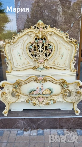 Италианско бароково легло 01900, снимка 3 - Спални и легла - 51200152