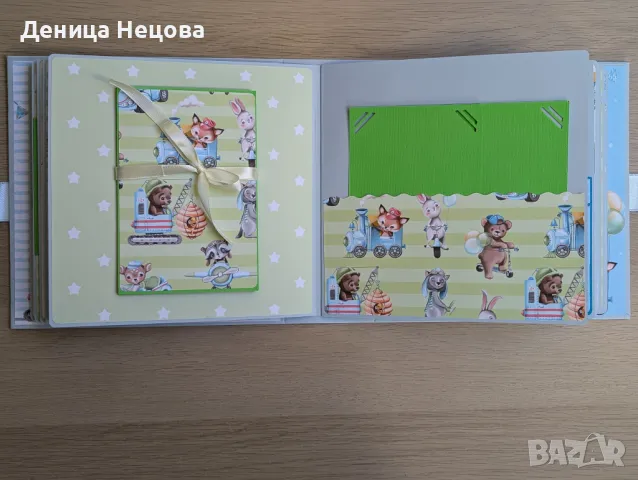 Бебешки ръчно изработен албум за снимки, подарък за погача, подарък за бебе, рожден ден, снимка 4 - Други - 49736146