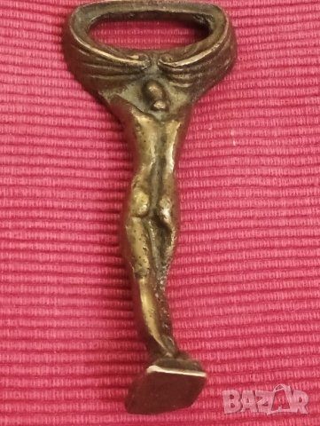 Стара месингова отварячка женско тяло. , снимка 2 - Други ценни предмети - 44432452