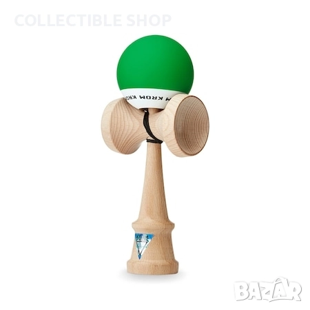 Кендама Krom Pop Dark Green Гумена Боя Буково Дърво, снимка 3 - Други игри - 38089597
