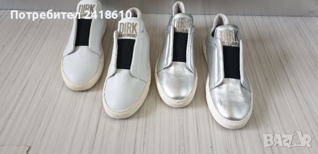 Dirk Bikkembergs Leather Sneakers Italy Mens Size 44/28см ОРИГИНАЛ! Естествена кожа! 2Броя, снимка 1 - Спортни обувки - 40486489