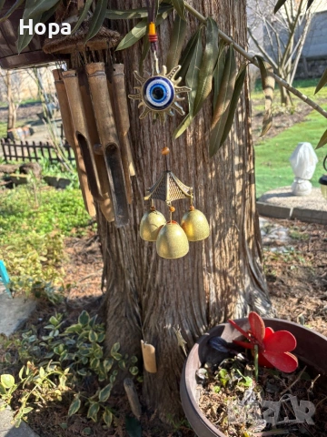 Вятърен звънец от метал Слънце с Назар , снимка 5 - Декорация за дома - 35941344