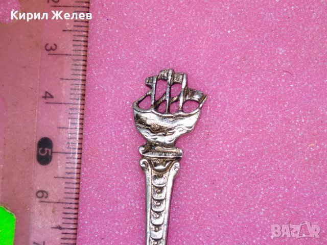 СТАРА НЕМСКА КАПИТАНСКА КОЛЕКЦИОНЕРСКА СРЕБЪРНА ЛЪЖИЧКА За КАФЕ СРЕБРО 800 ПРОБА 42985, снимка 13 - Колекции - 44376271