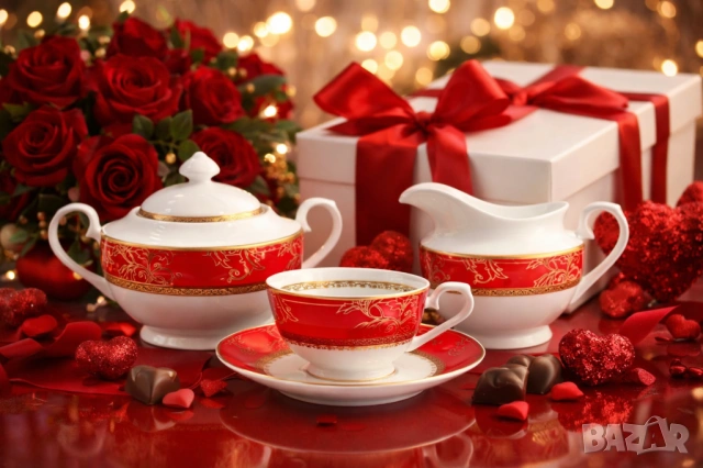 Чаши с цветя от костен порцелан за миялна машина, снимка 12 - Подаръци за жени - 24563758