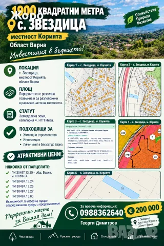 Парцел Село Звездица област Варна, снимка 2 - Парцели - 55334575