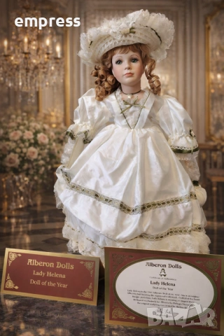 Порцеланова кукла Alberon Lady Helena , снимка 12 - Колекции - 52857849