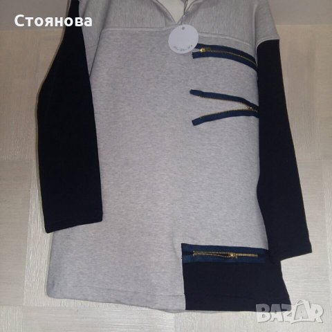 Ватирана блуза с качулка, снимка 1 - Блузи с дълъг ръкав и пуловери - 34715041