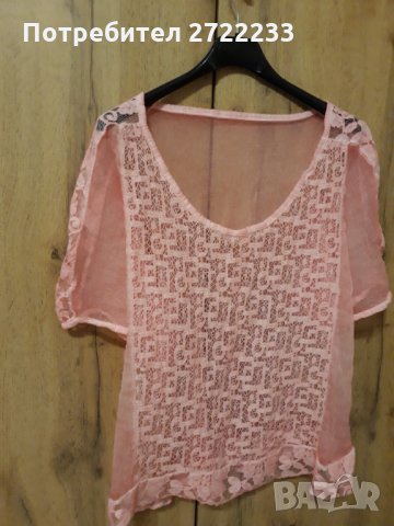Дамска блуза в нежно розов цвят, снимка 3 - Туники - 35723485