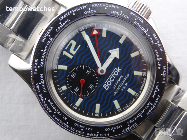 ВОСТОК АМФИБИЯ АВТОМАТИЧЕН-GMT ref: 13003В, снимка 8 - Мъжки - 46851918
