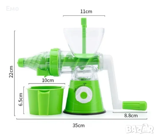 Домакинска ръчна сокоизтисквачка, снимка 7 - Сокоизстисквачки и цитрус преси - 47744242