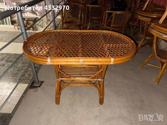 Комплект маса елипса с кресло, снимка 1