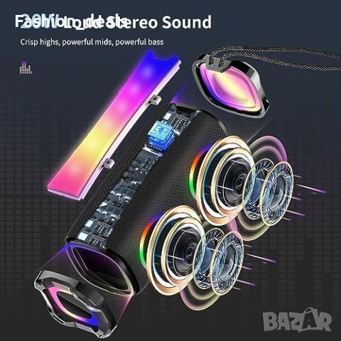 Нов Преносими водоустойчив Bluetooth 5.1 високоговорители 20W HD Тонколона, снимка 4 - Тонколони - 41998043