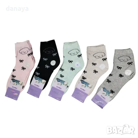 5431 2 чифта дамски чорапи Панделки, 36-41 номер, снимка 2 - Дамски чорапи - 47945233