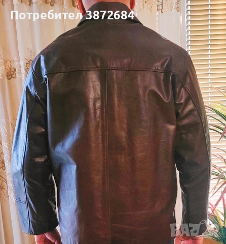 Мъжко кожено яке, естествена кожа, снимка 3 - Якета - 53269543