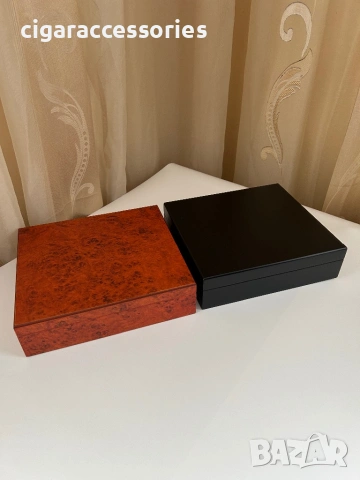 Хумидор за до 30 пури от кедър – черен / махагон, снимка 5 - Табакери - 53315092