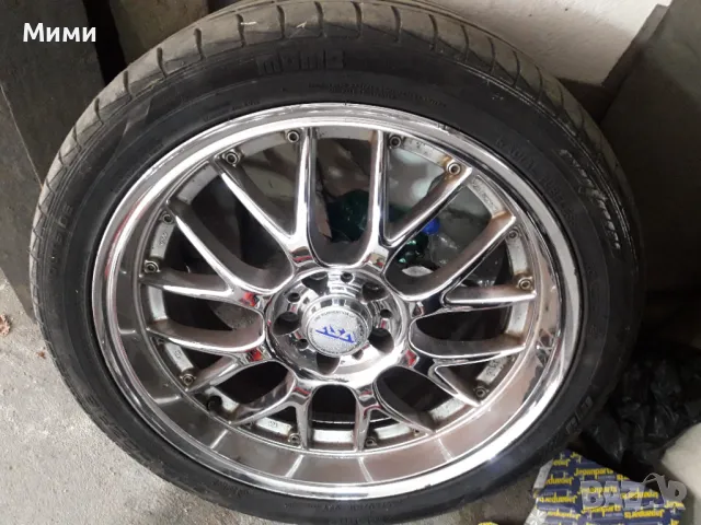 Продавам ляти джанти спорт пакет 18 цола 5х112 цо.66,6 с втулки към 57,1 et 35 8,5J, снимка 6 - Гуми и джанти - 49232375