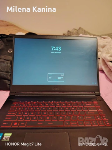 Лаптоп MSI GF63 Thin 11UC, 9S7-16R612-1488.16GB.1TBSSD, 15.6", Intel Core i5-11260H (6-ядрен), NVIDI, снимка 2 - Лаптопи за игри - 53312894