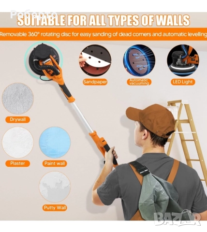 Шлайфмашина (жираф) за стени Drywall , снимка 4 - Шлайфмашини - 52922634