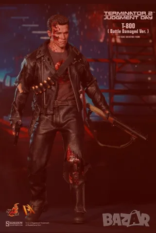 ХОТ ТОЙС Т-800 и Т-1000 Hot Toys DX13B - Terminator 2 : Judgment Day - T800 Battle Damaged Version, снимка 4 - Колекции - 55963609