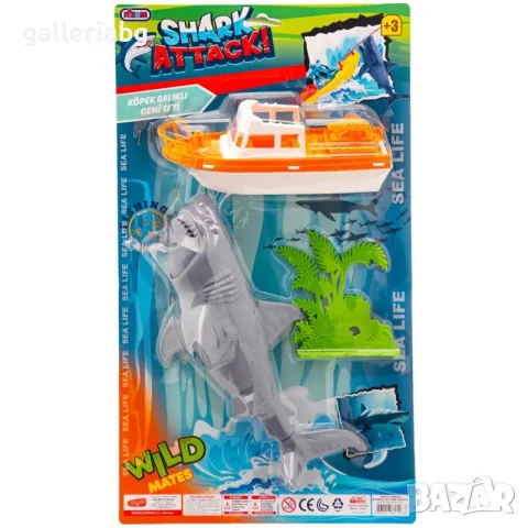Детски комплект Shark Attack – лодка и голяма акула с подвижна уста, снимка 2 - Други - 56186385