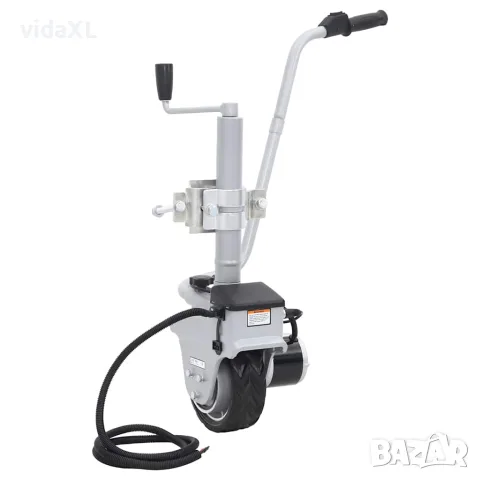 vidaXL Алуминиево моторизирано опорно колело за ремарке 12 V 350 W
