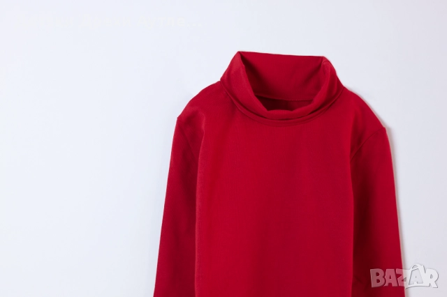 Червено поло с дълъг ръкав за момичета – размери 104-128, снимка 4 - Детски Блузи и туники - 51941060