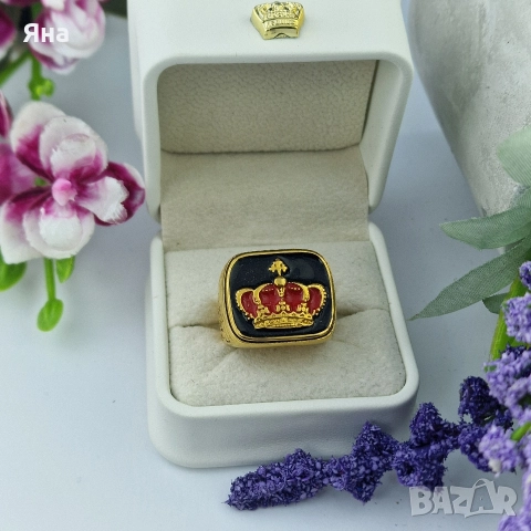 18к позлатени Масивни пръстени от медицинска стомана