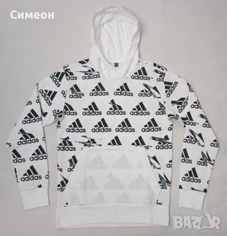 Adidas Essentials Brandlove Hoodie оригинално горнище S Адидас спорт, снимка 1 - Спортни дрехи, екипи - 42034036