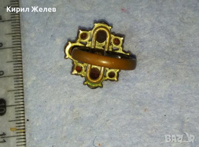 ПРЕКРАСЕН СТАР КЕХЛИБАРЕН МЕДЕН СКЪПОЦЕНЕН РЕТРО ПРЪСТЕН 27576, снимка 12 - Антикварни и старинни предмети - 42116400