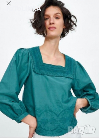 Zara Риза/блуза, снимка 4 - Блузи с дълъг ръкав и пуловери - 36140610