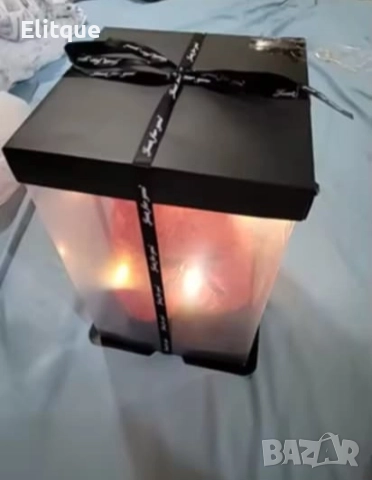 Плюшено мече с LED рози - подарък за мама, момиче, баба - комплект вечни рози 25 см, снимка 2 - Подаръци за жени - 52970687