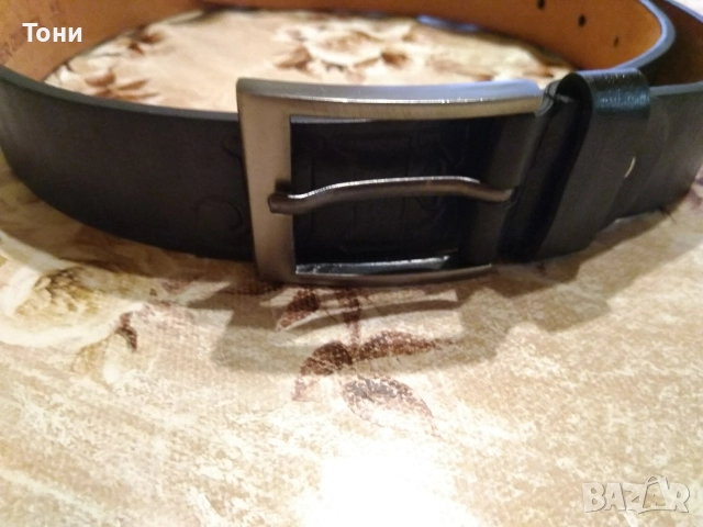 JEANS Нов Мъжки Колан Изцяло от Естествена Кожа 120см, снимка 10 - Колани - 52563752