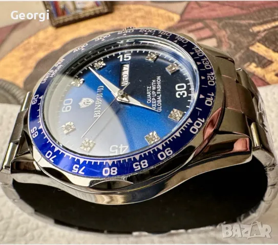 Елегантен, Забележим и Спортен мъжки кварцов часовник Binbond*/Pagani Design - сребрист металик!, снимка 11 - Мъжки - 49564445