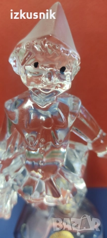 Антикварен кристален Пинокио от BAVARIA, снимка 3 - Колекции - 52482690
