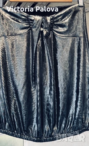 Сребрист дизайнерски топ MADIEN. COLLECTION , снимка 9 - Корсети, бюстиета, топове - 41517417