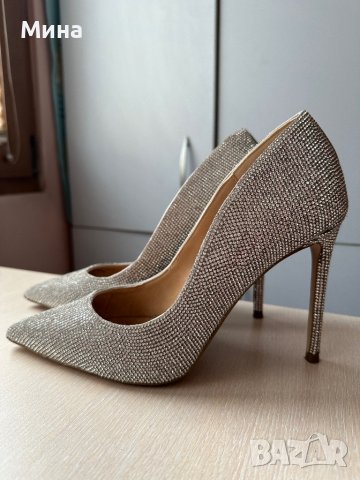 Дамски обувки на ток с кристали, снимка 8 - Дамски обувки на ток - 39910353
