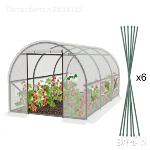 Компактна бяла оранжерия - професионална защита и идеални условия за вашите култури - 3 х 2 х 2м, снимка 8 - Оранжерии - 53750824