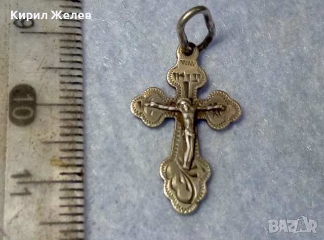СТАРО РУСКО ПРАВОСЛАВНО СРЕБЪРНО РАЗПЯТИЕ КРЪСТЧЕ СРЕБРО 925 РМФАЗ - РЪЧНА ХУДОЖЕСТВЕНА РАБОТА 50108, снимка 2 - Антикварни и старинни предмети - 50542216