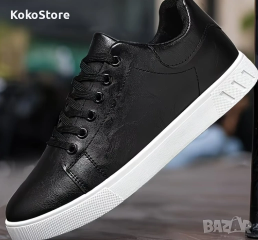 Мъжки кожени маратонки, снимка 3 - Маратонки - 53353859